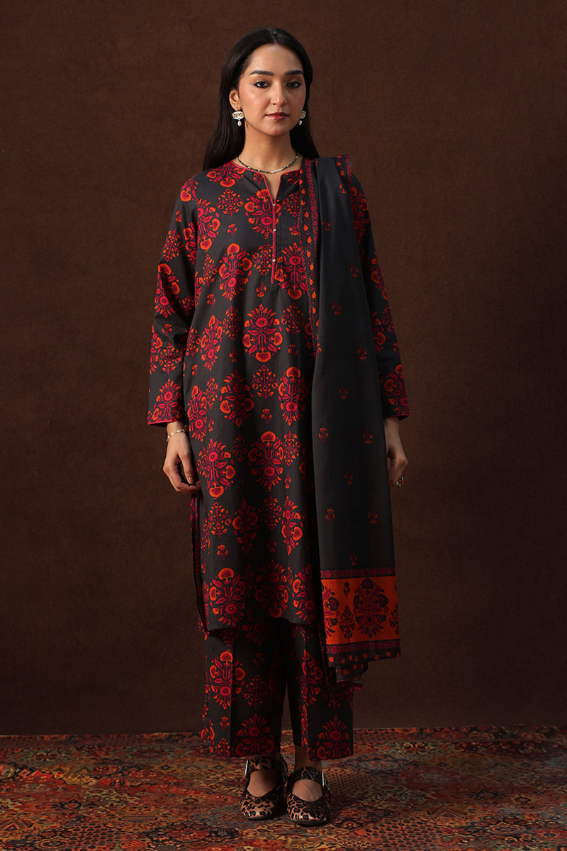 Rosette Printed 3-Piece Suit