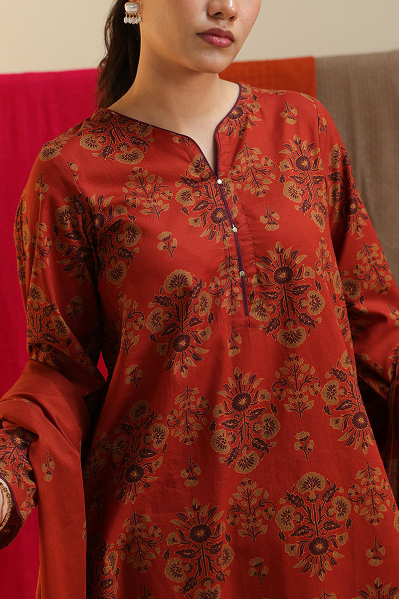 Rosette Printed 3-Piece Suit