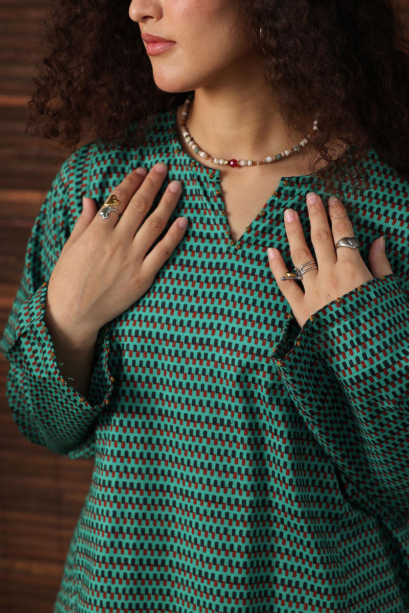 Printed Poise Farshi Set