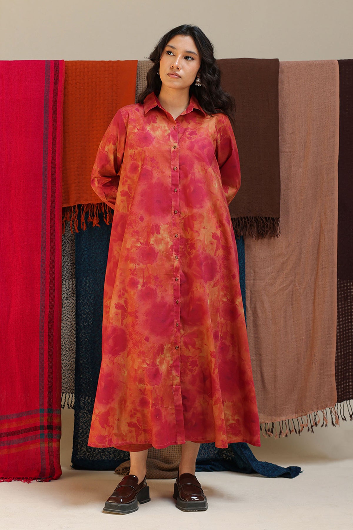 Soft Floral Long Shirt