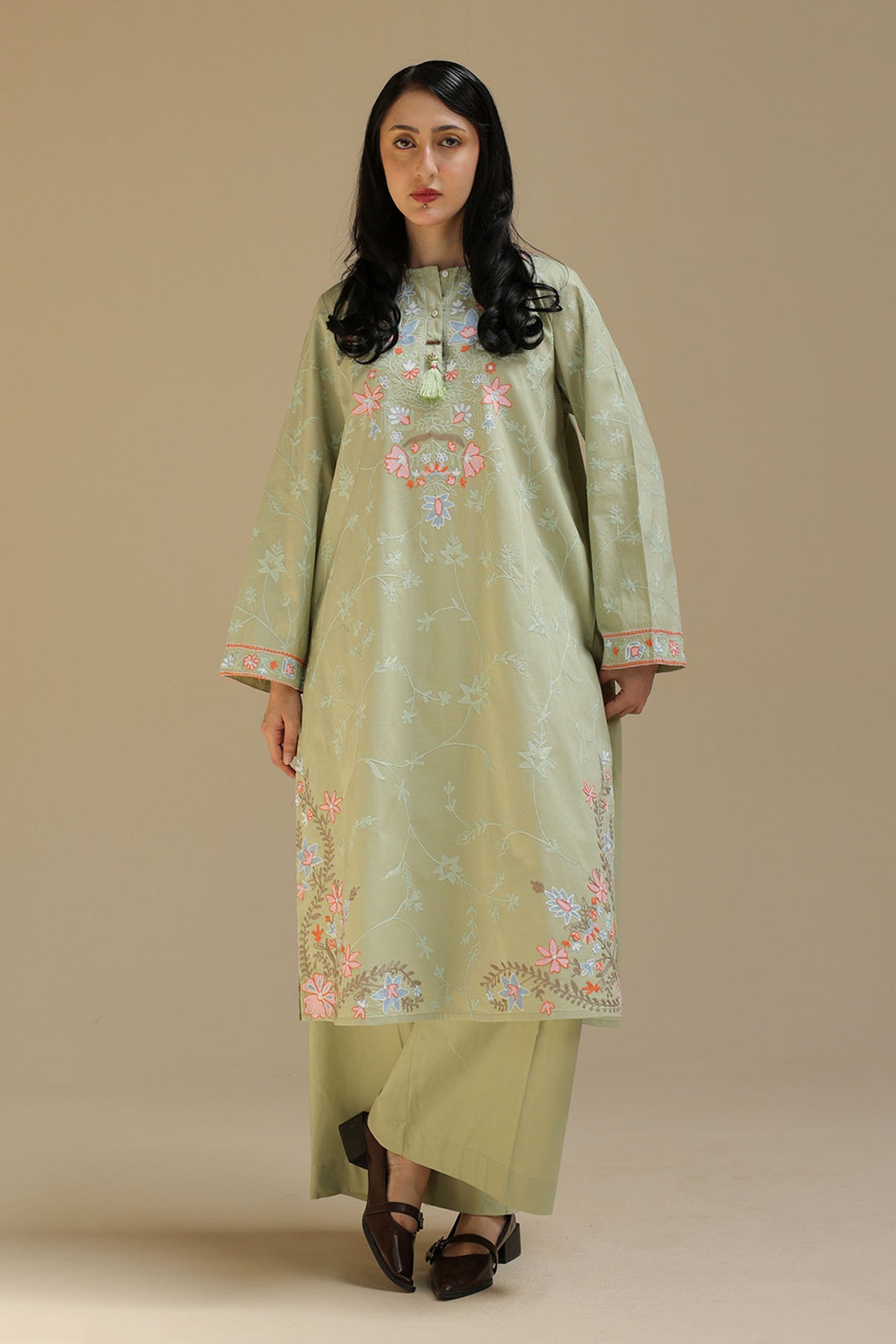 Pastel Garden Embroidered Set