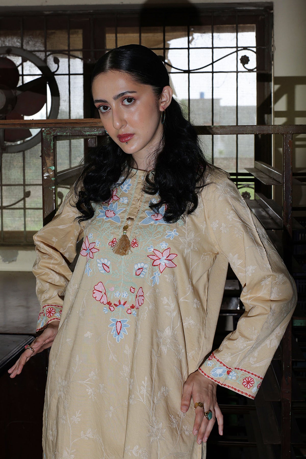 Pastel Garden Embroidered Set