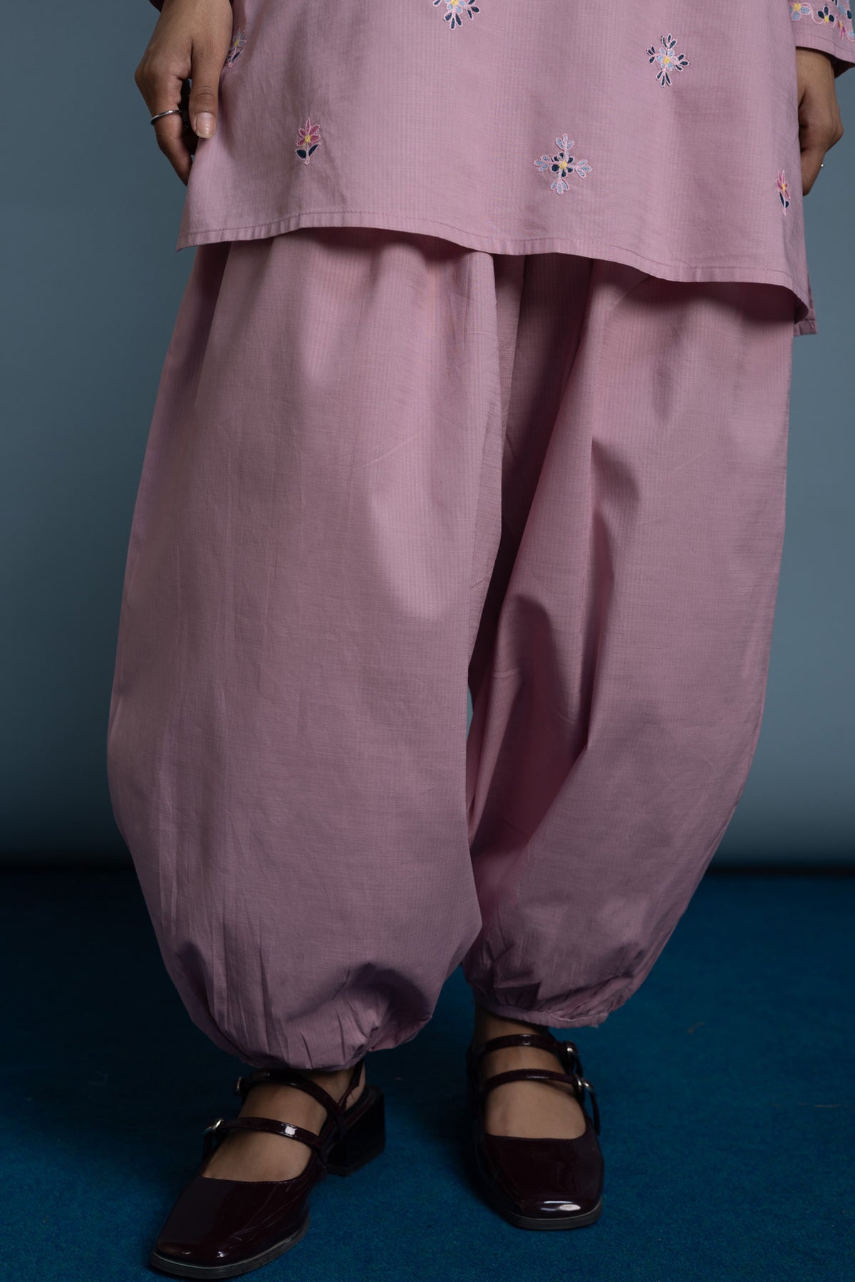 Embroidered Balloon Shalwar Set