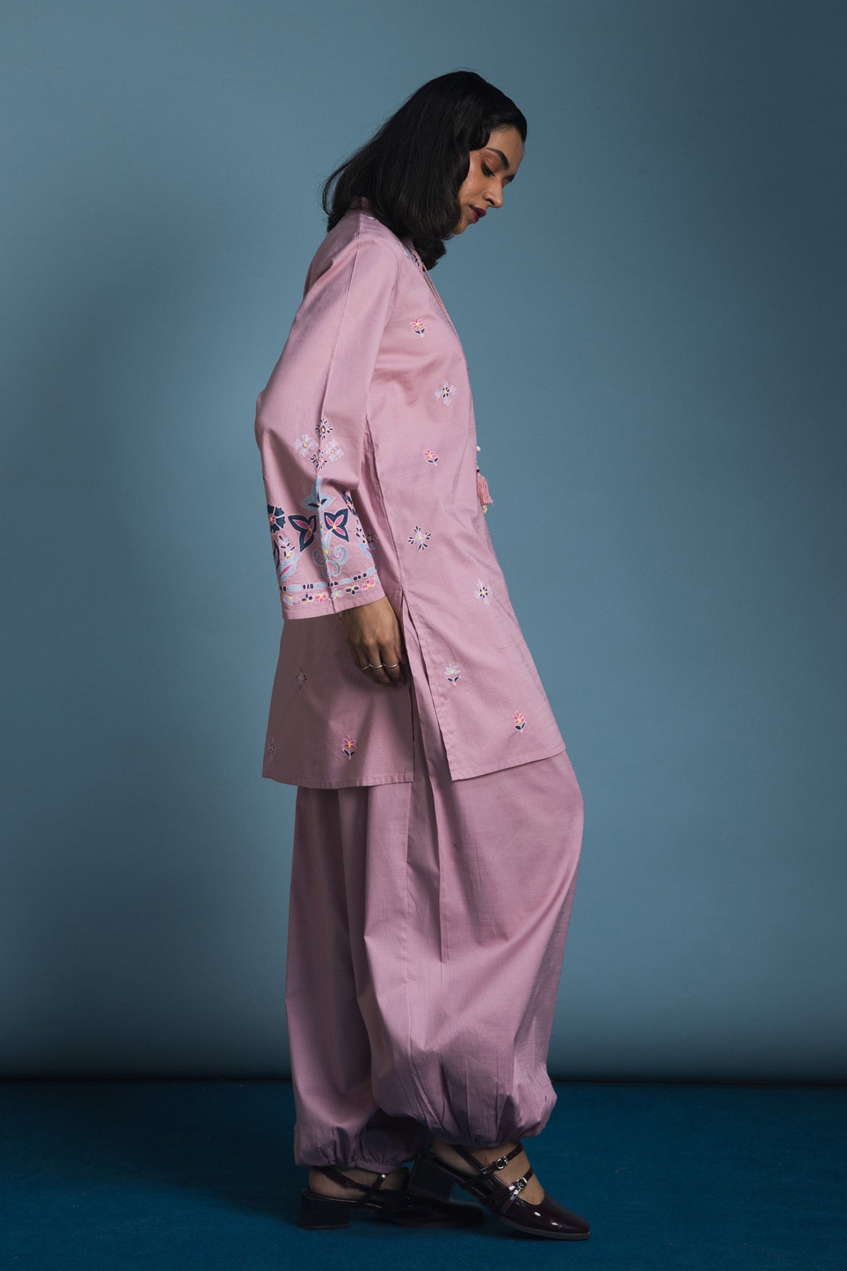 Embroidered Balloon Shalwar Set