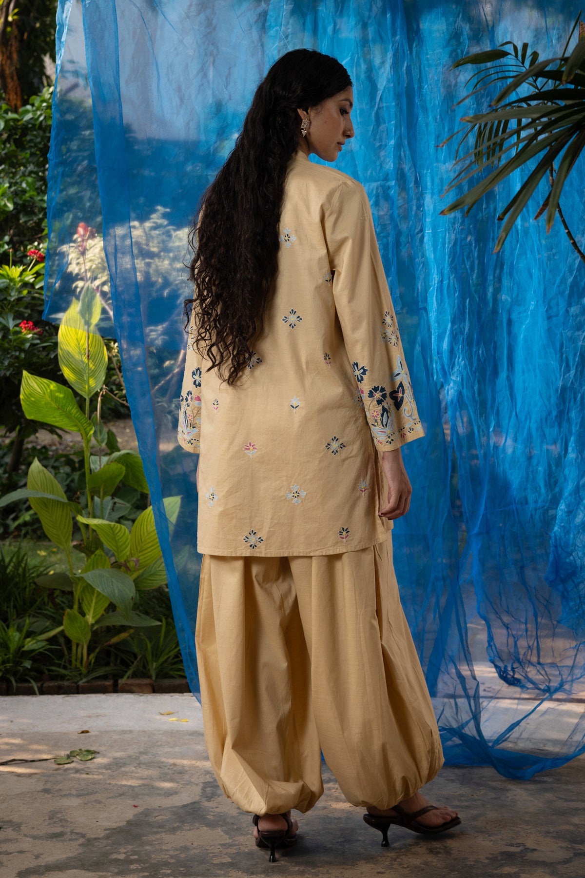 Embroidered Balloon Shalwar Set