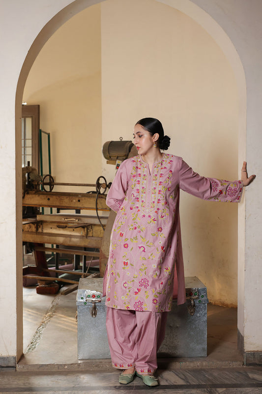 Embroidered Floral Couture Set