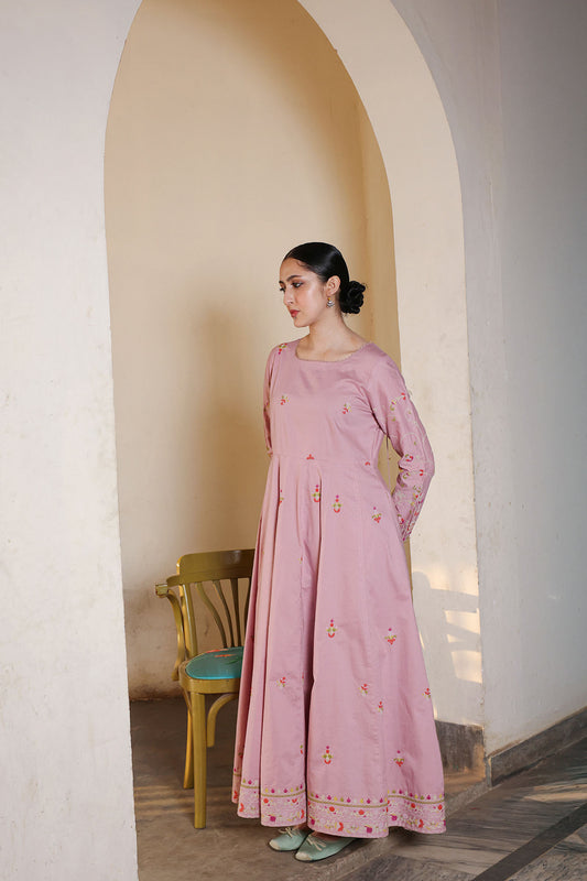 Embroidered Anarkali Set