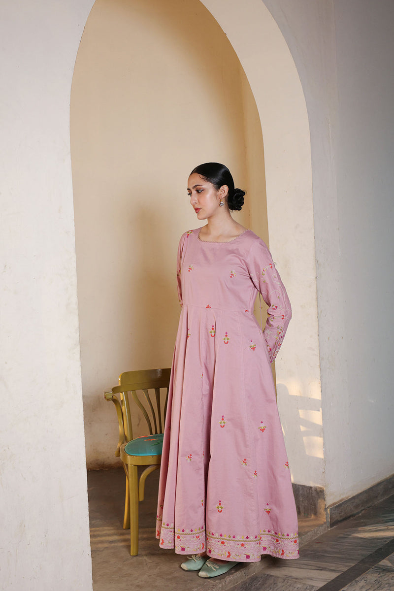 Embroidered Anarkali Set