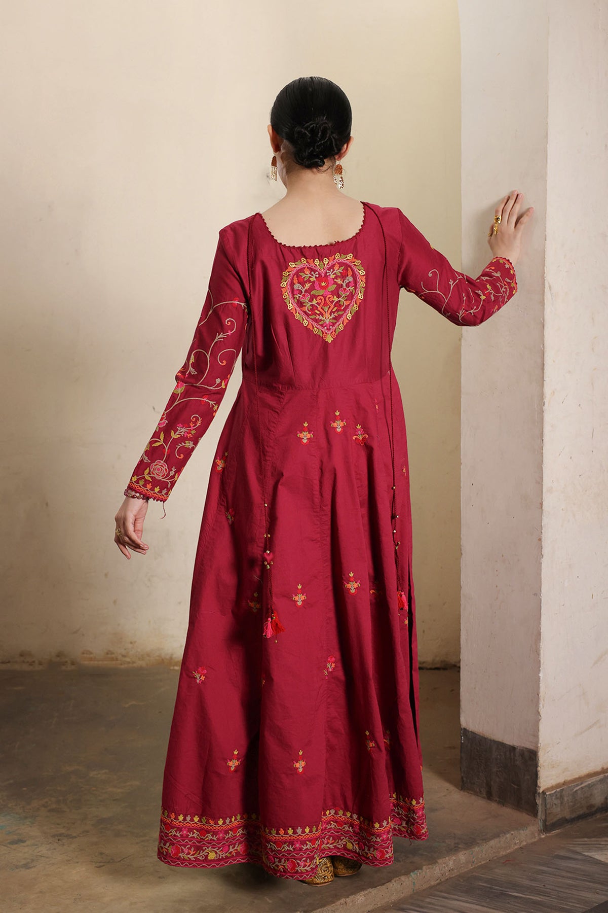 Embroidered Anarkali Set