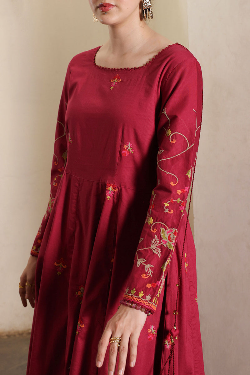 Embroidered Anarkali Set