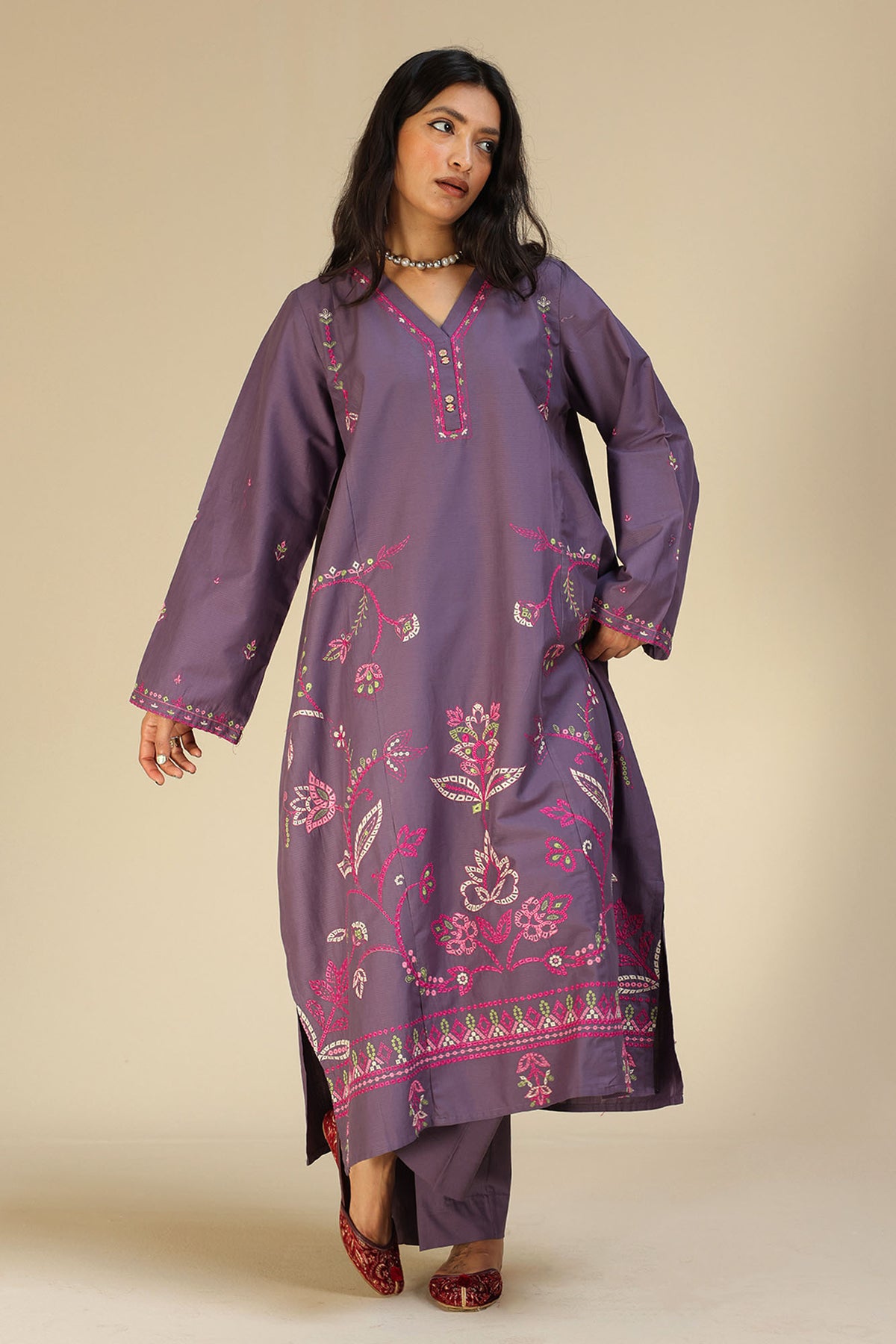 Gul Embroidered Set