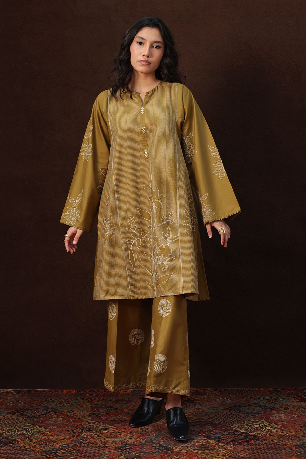 Marigold Embroidered Set