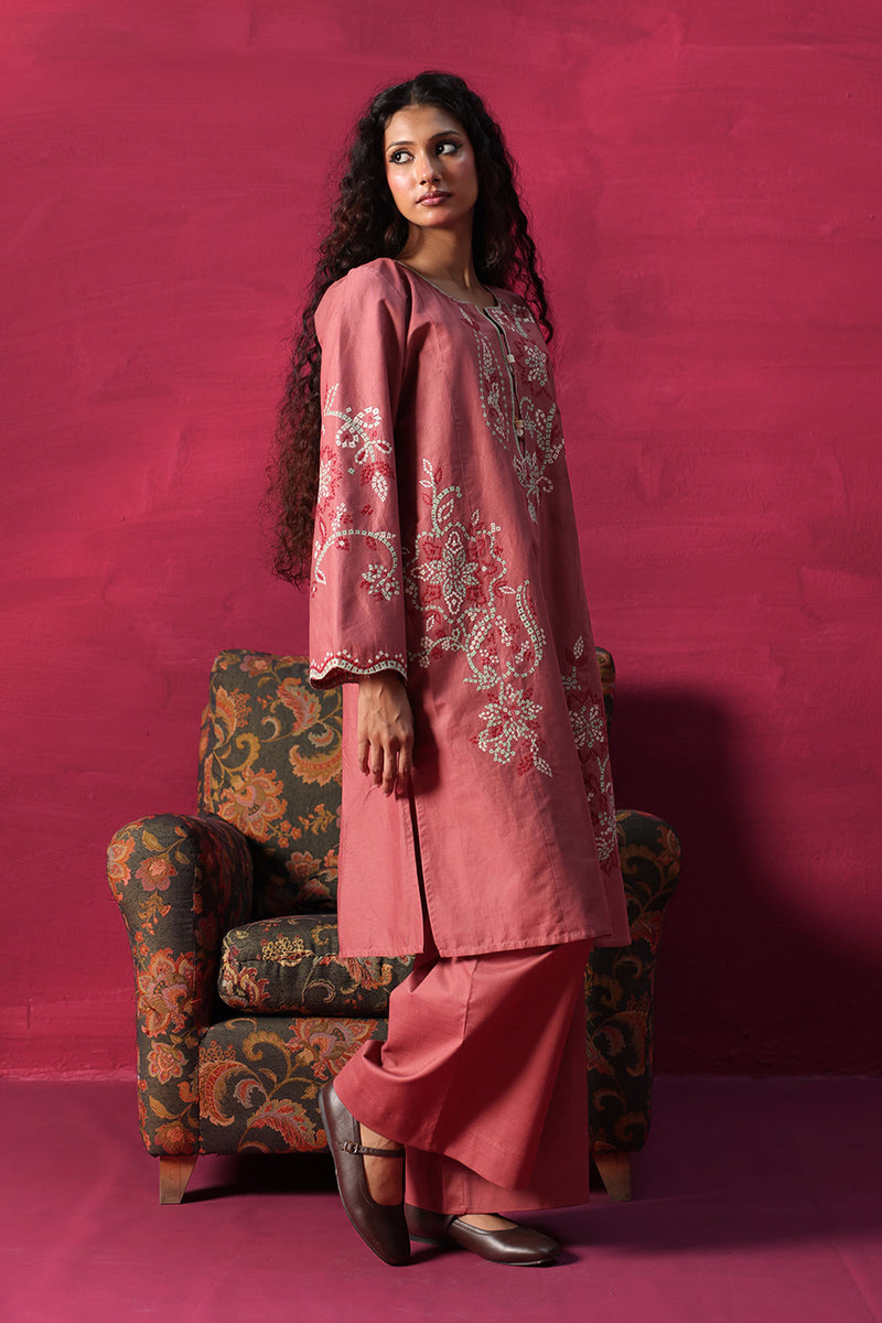 Embroidered Floral Dot Set