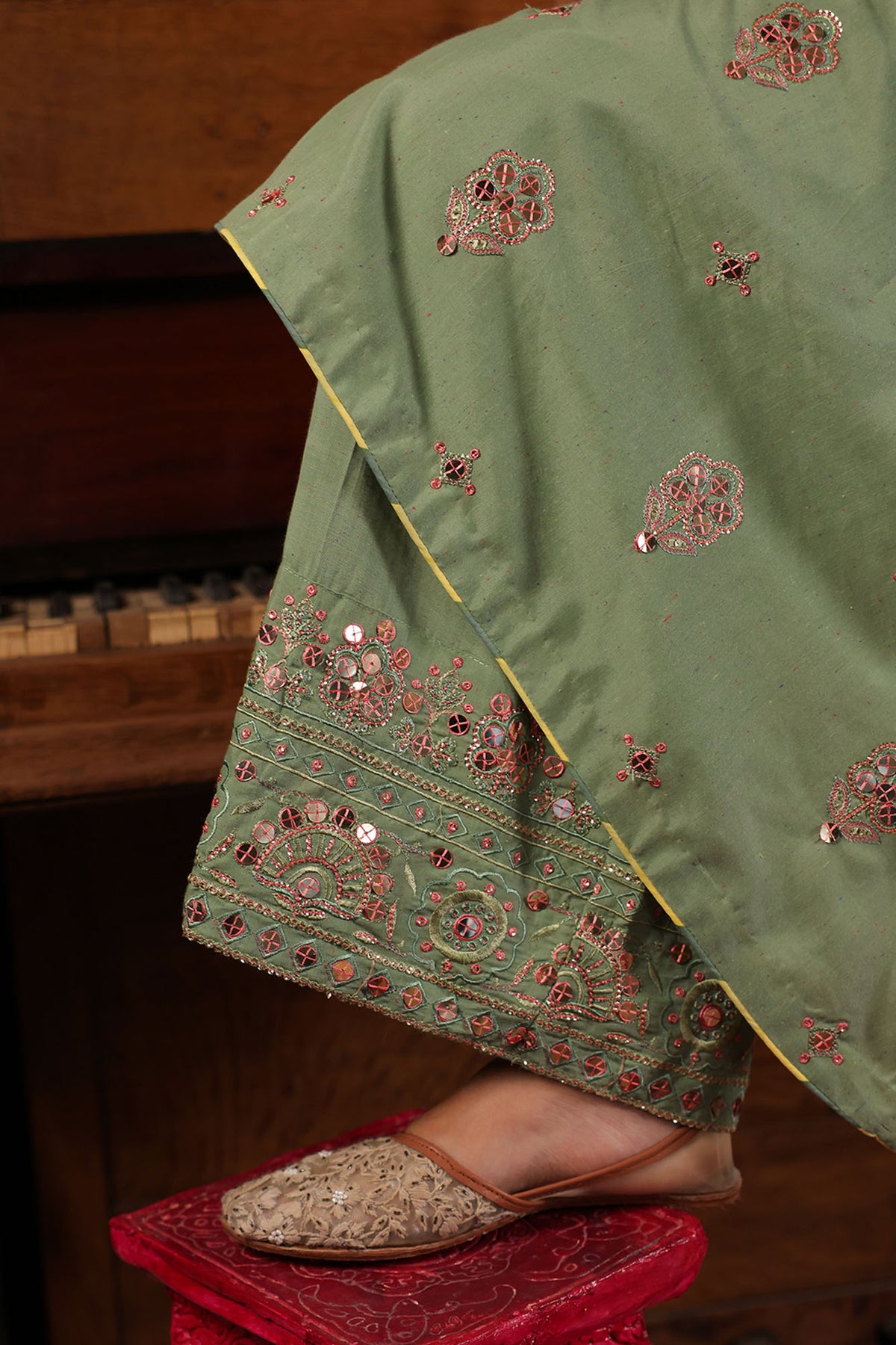 Mint Opulence Sequin Set