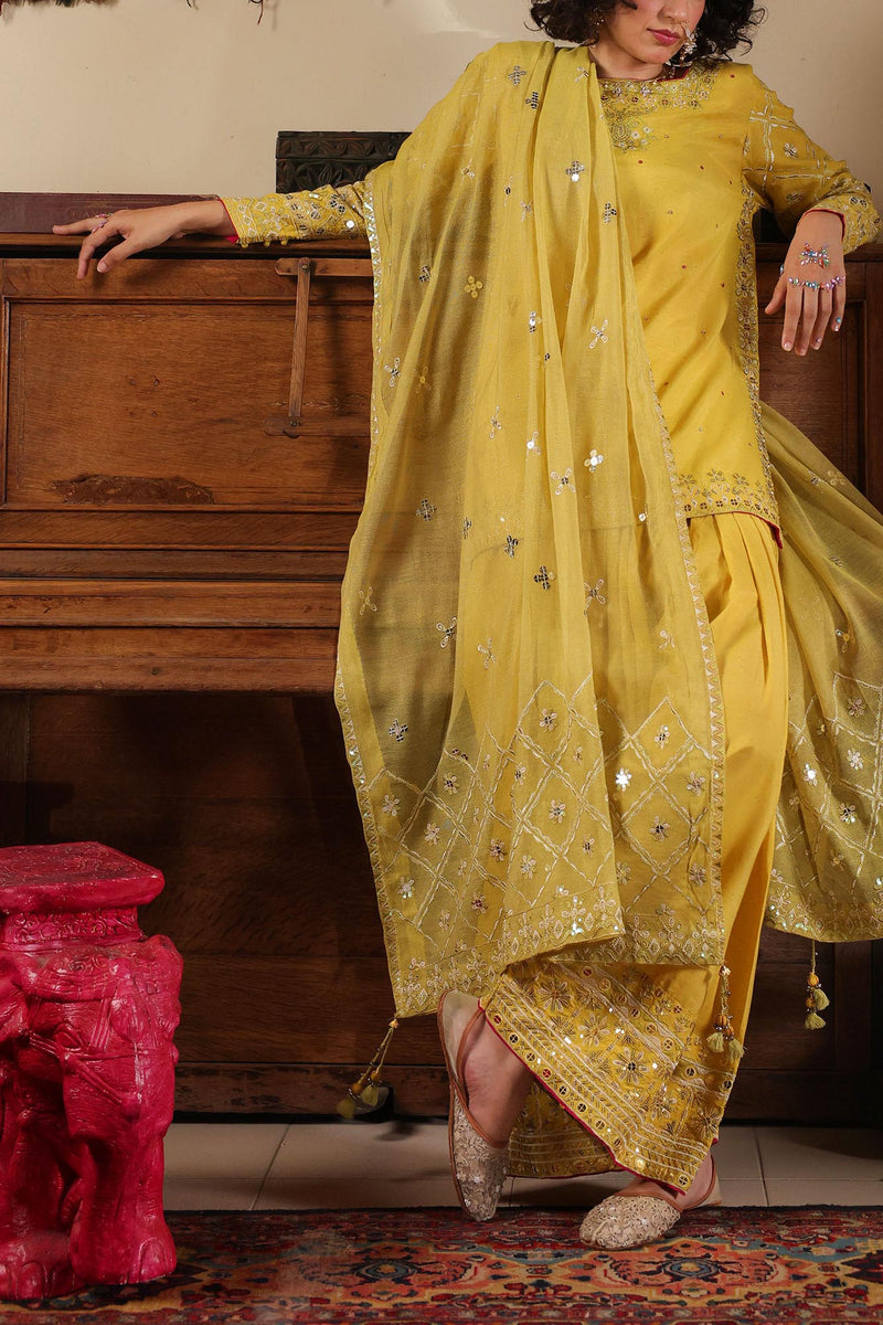 Embroidered Sequin Ensemble