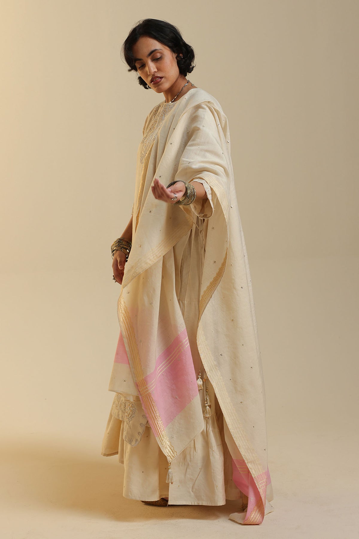 Embroidered Layered Dress