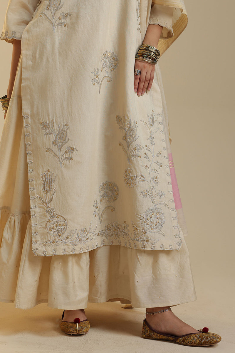 Embroidered Layered Dress