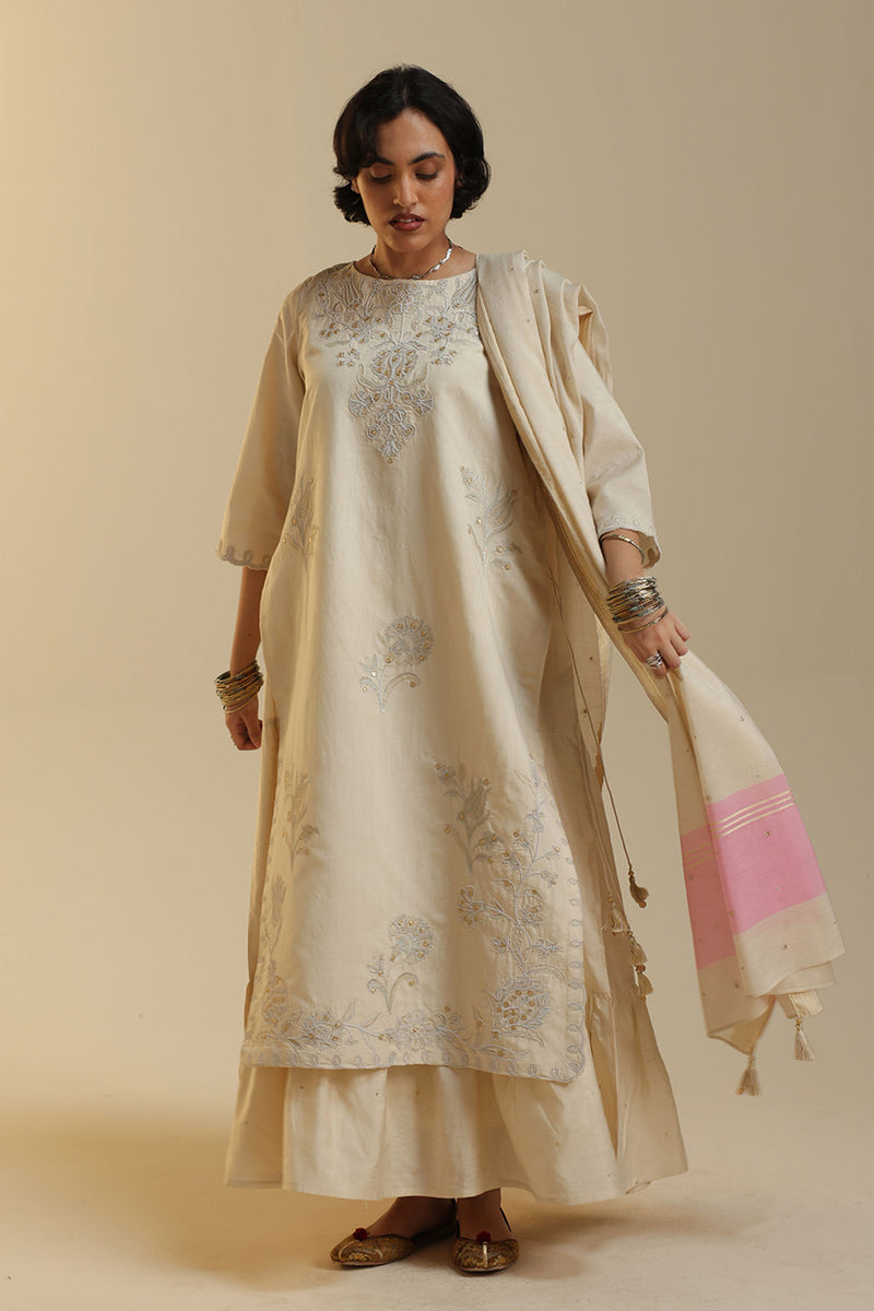 Embroidered Layered Dress
