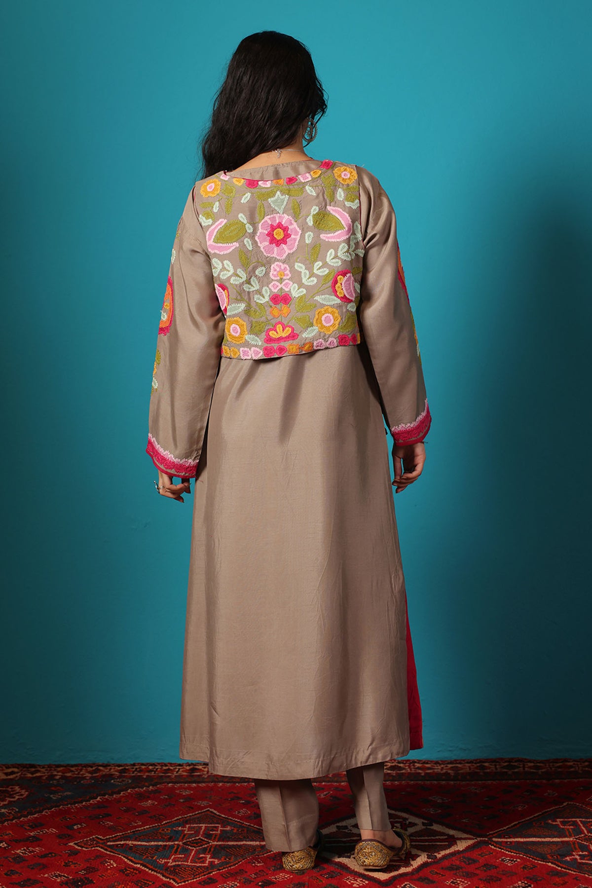 Embroidered 3-Piece Koti Ensemble