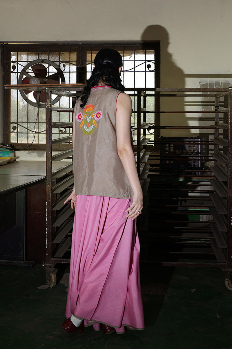 Phool Embroidered Skirt Set