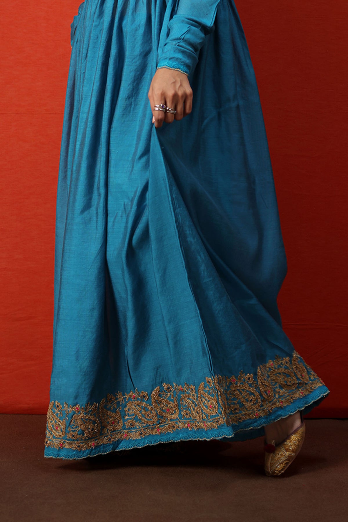 Embroidered Anarkali 3-Piece Koti Ensemble