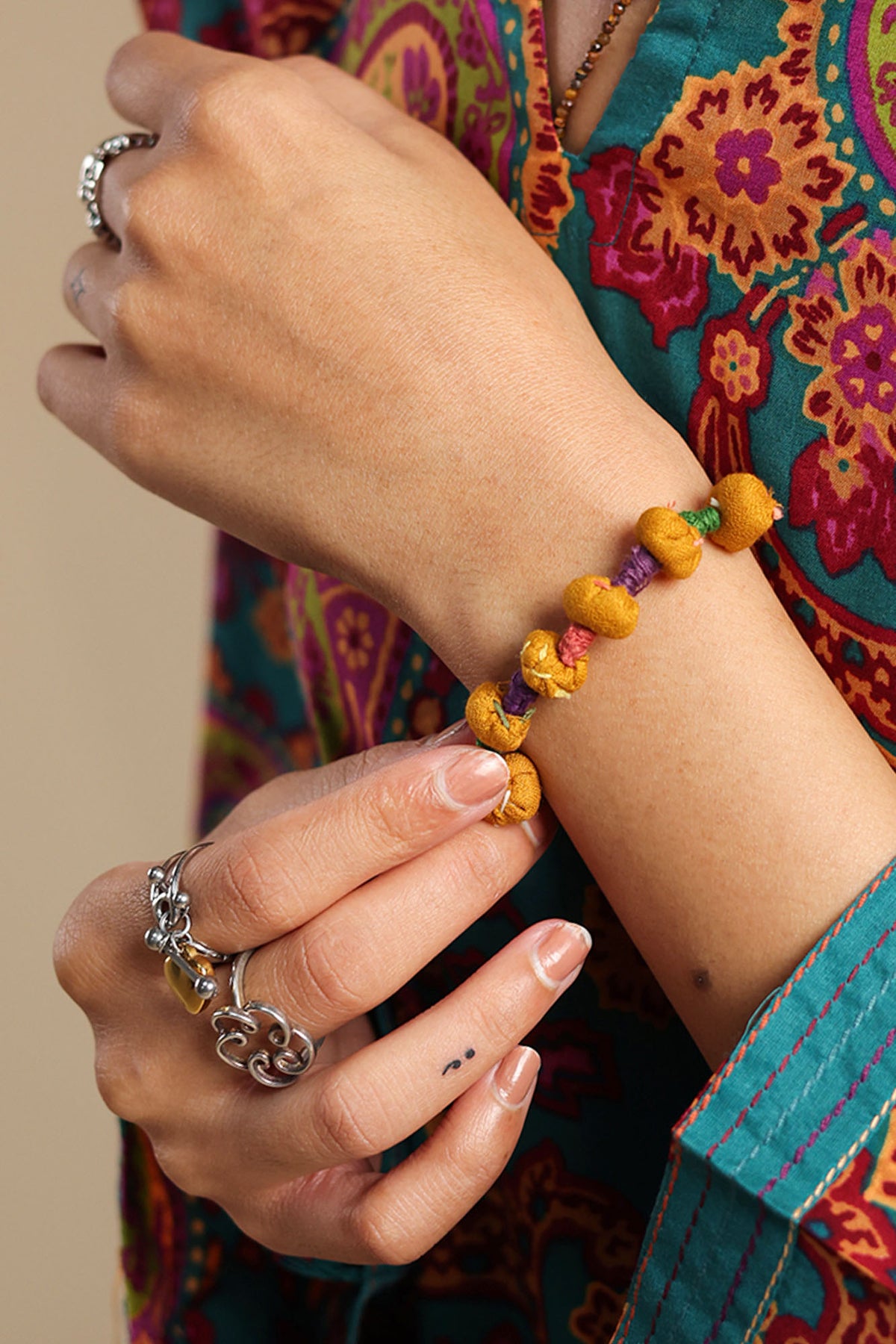 Thread & Bead Bracelet