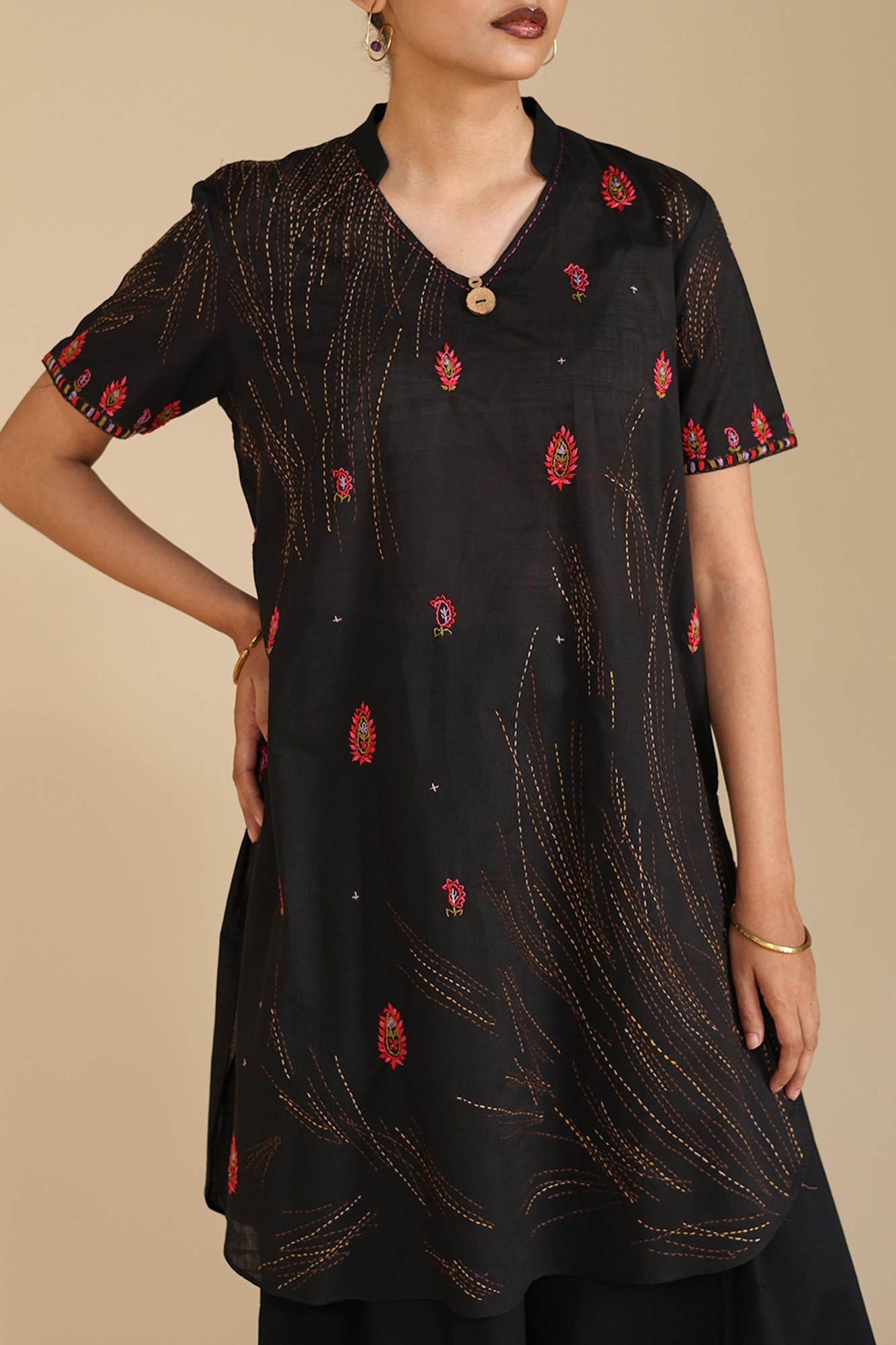 Hand Embroidered Stitch Shirt