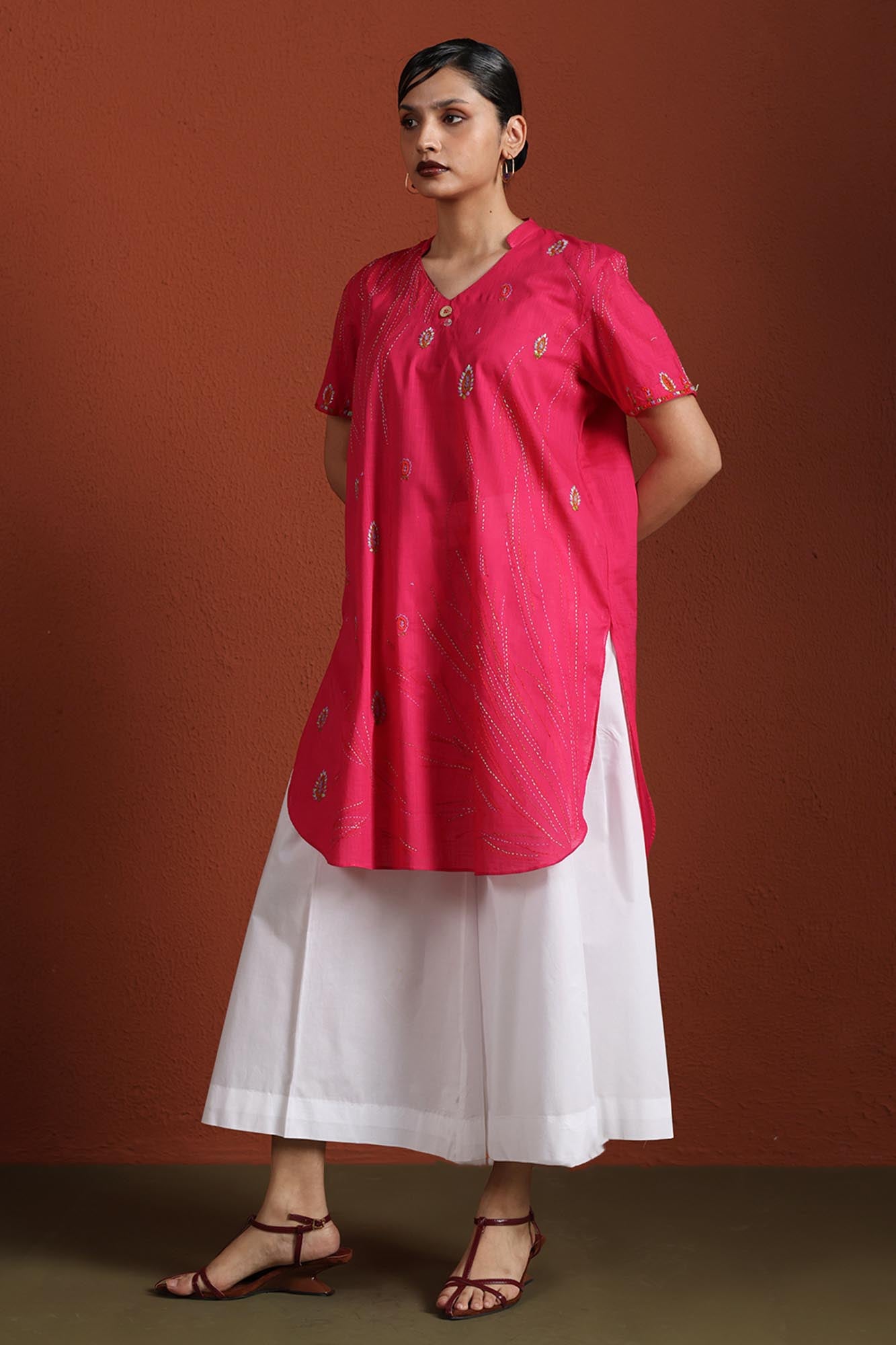 Hand Embroidered Stitch Shirt