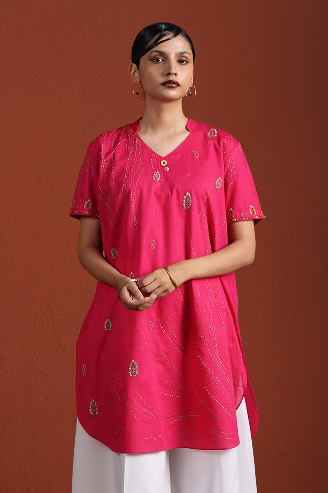 Hand Embroidered Stitch Shirt