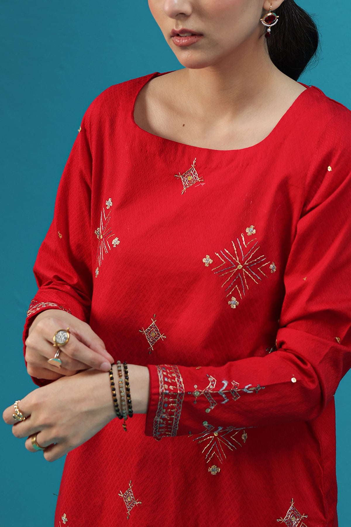 Sequin Embroidered Set