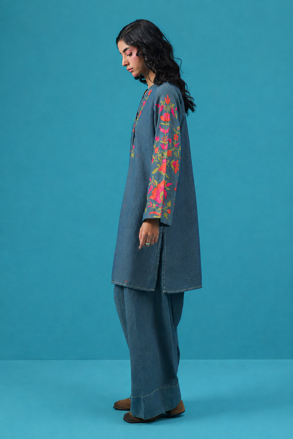 Embroidered Denim Story Set