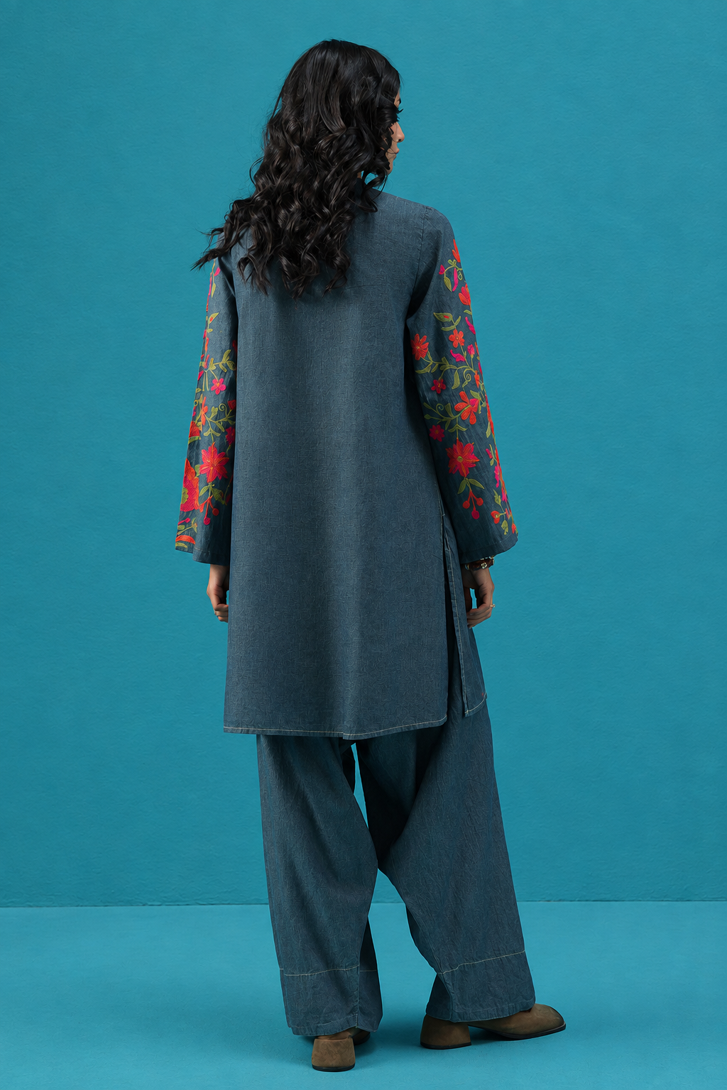 Embroidered Denim Story Set