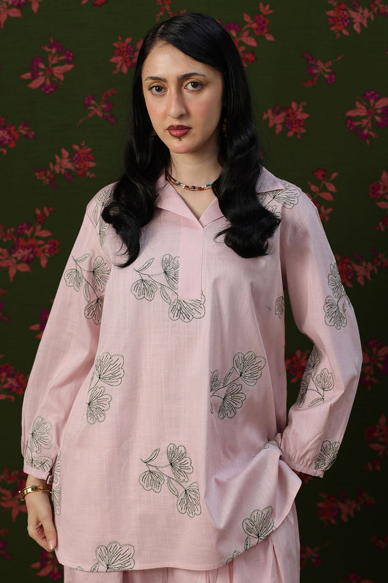 Floral Stroke Embroidered Set