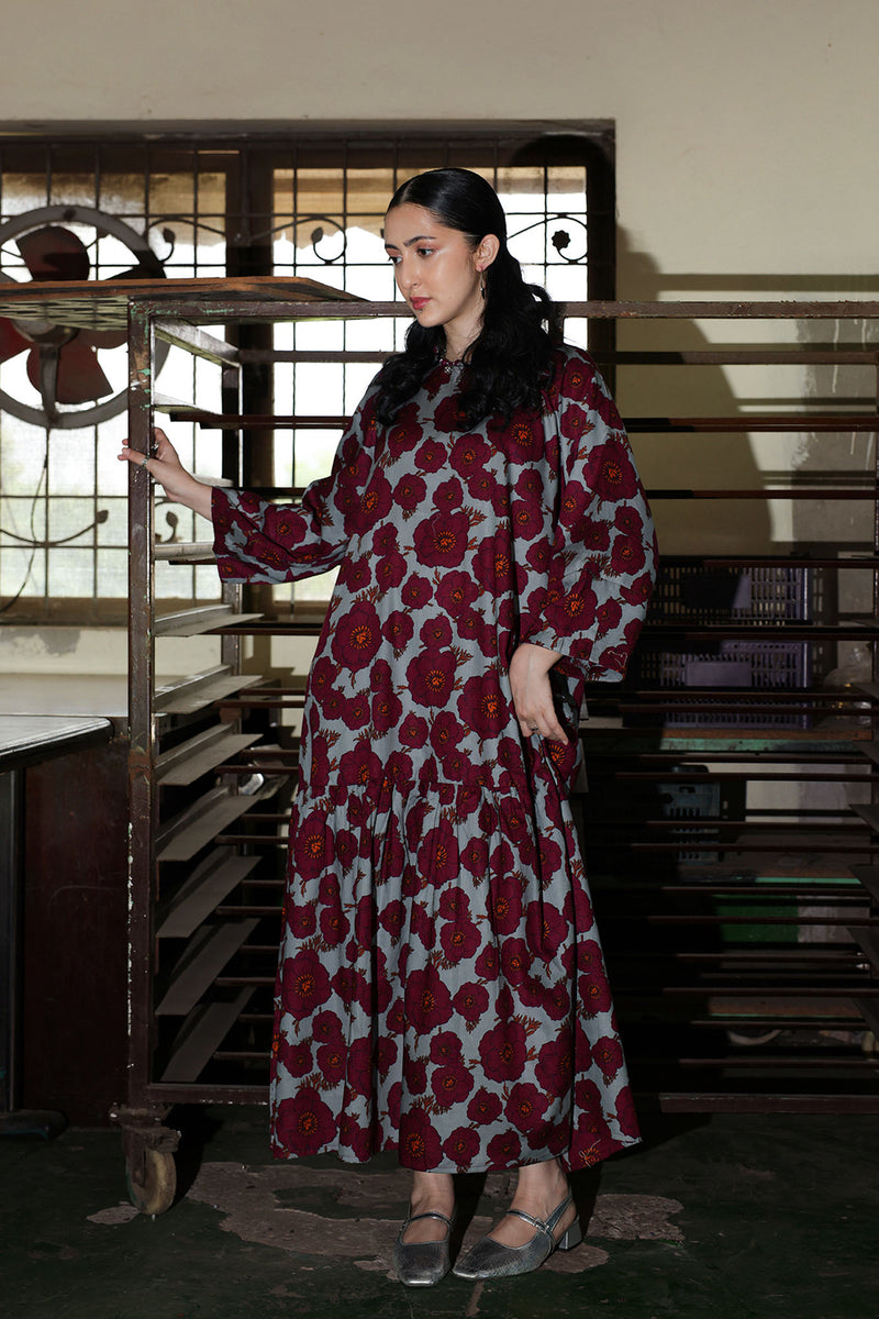 Floralscape Tiered Dress