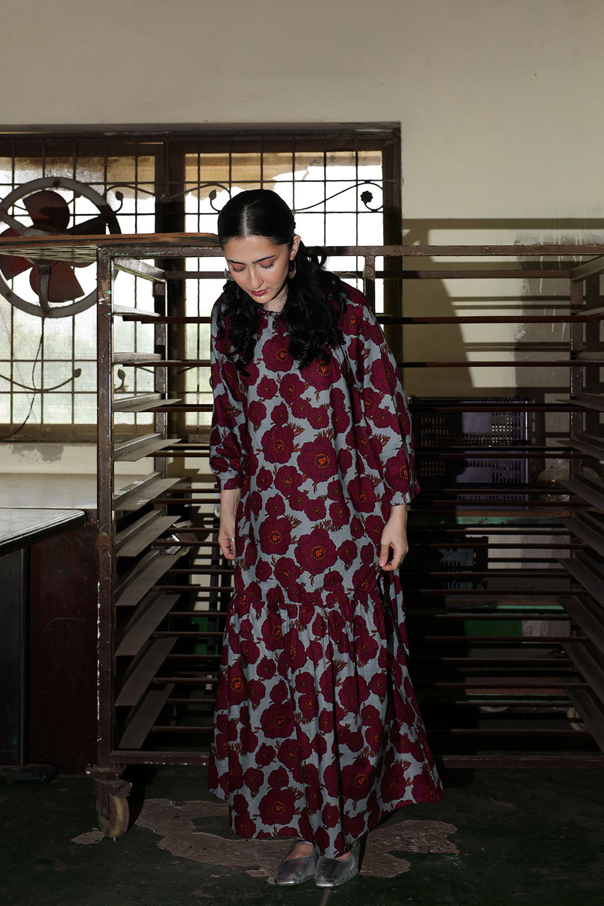 Floralscape Tiered Dress