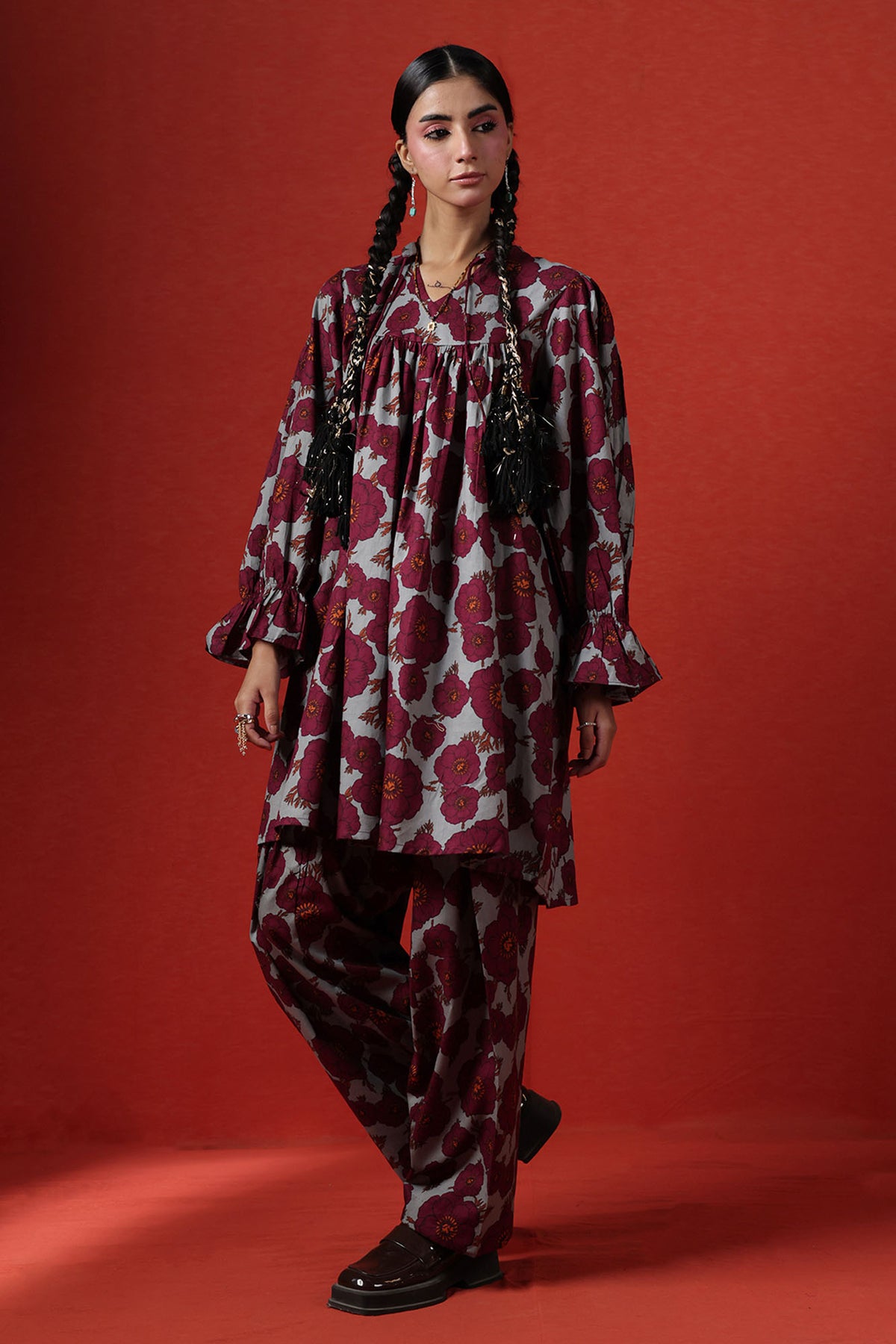 Printed Petal Club Co-Ord Set