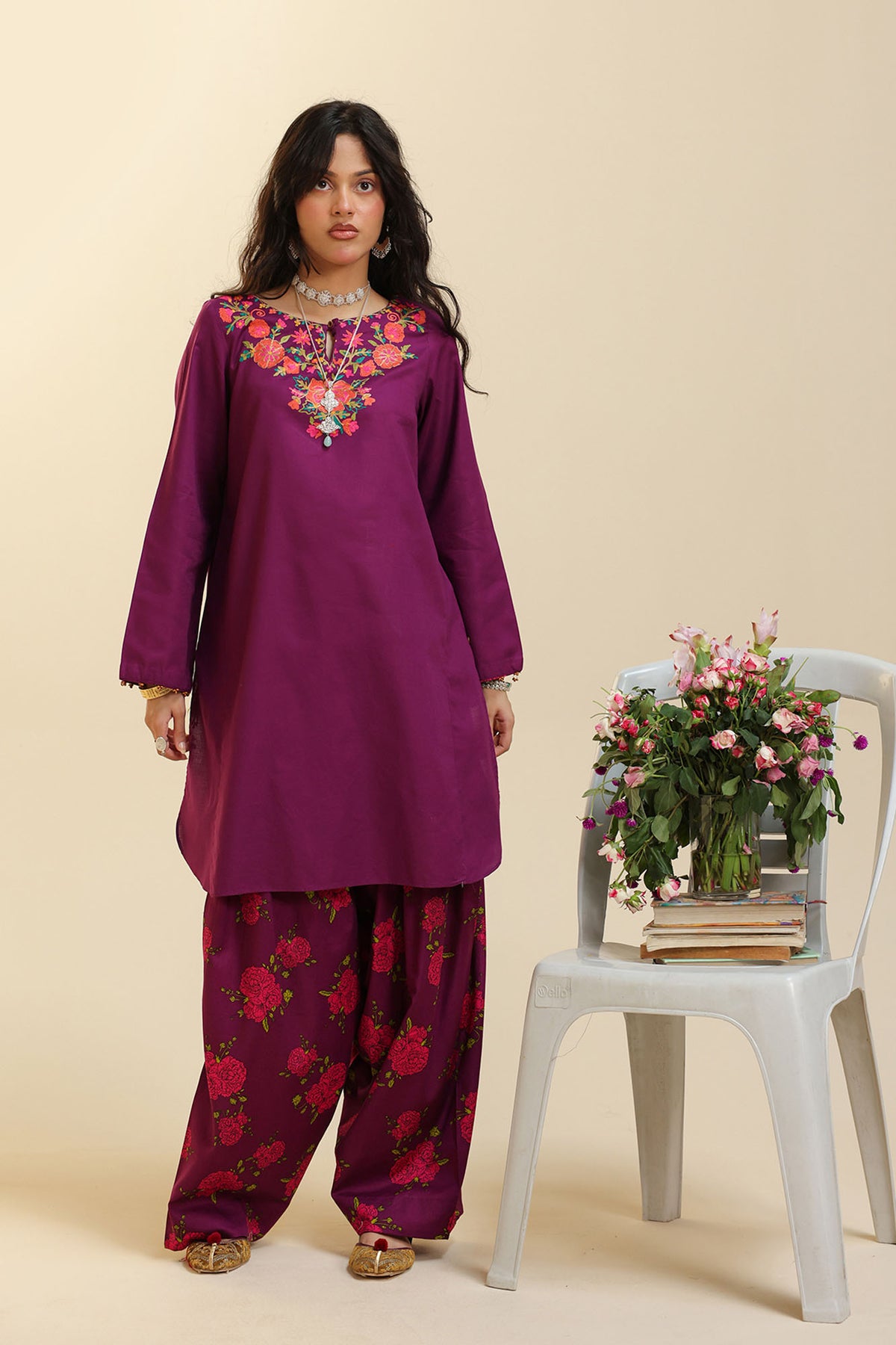 Rose Reverie Farshi Set