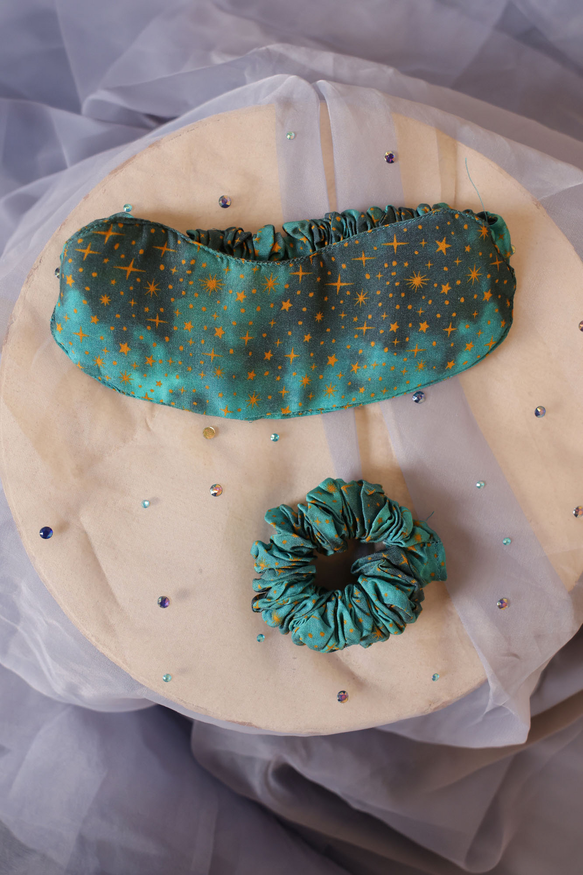 Starry Night Co-ord Set with Eye Mask & Scrunchie