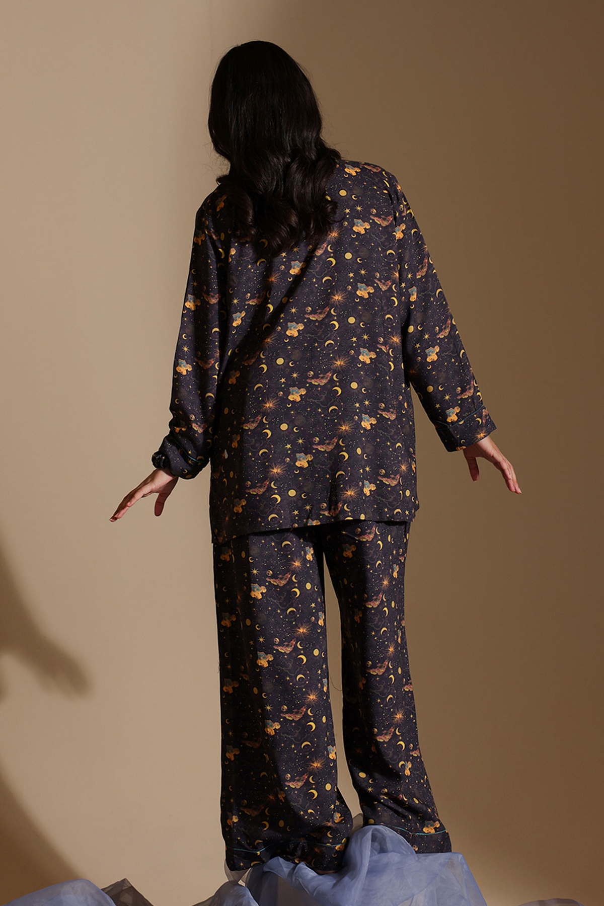 Starry Night Co-ord Set with Eye Mask & Scrunchie