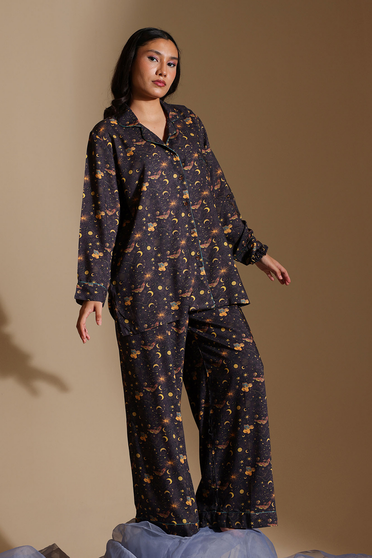 Starry Night Co-ord Set with Eye Mask & Scrunchie