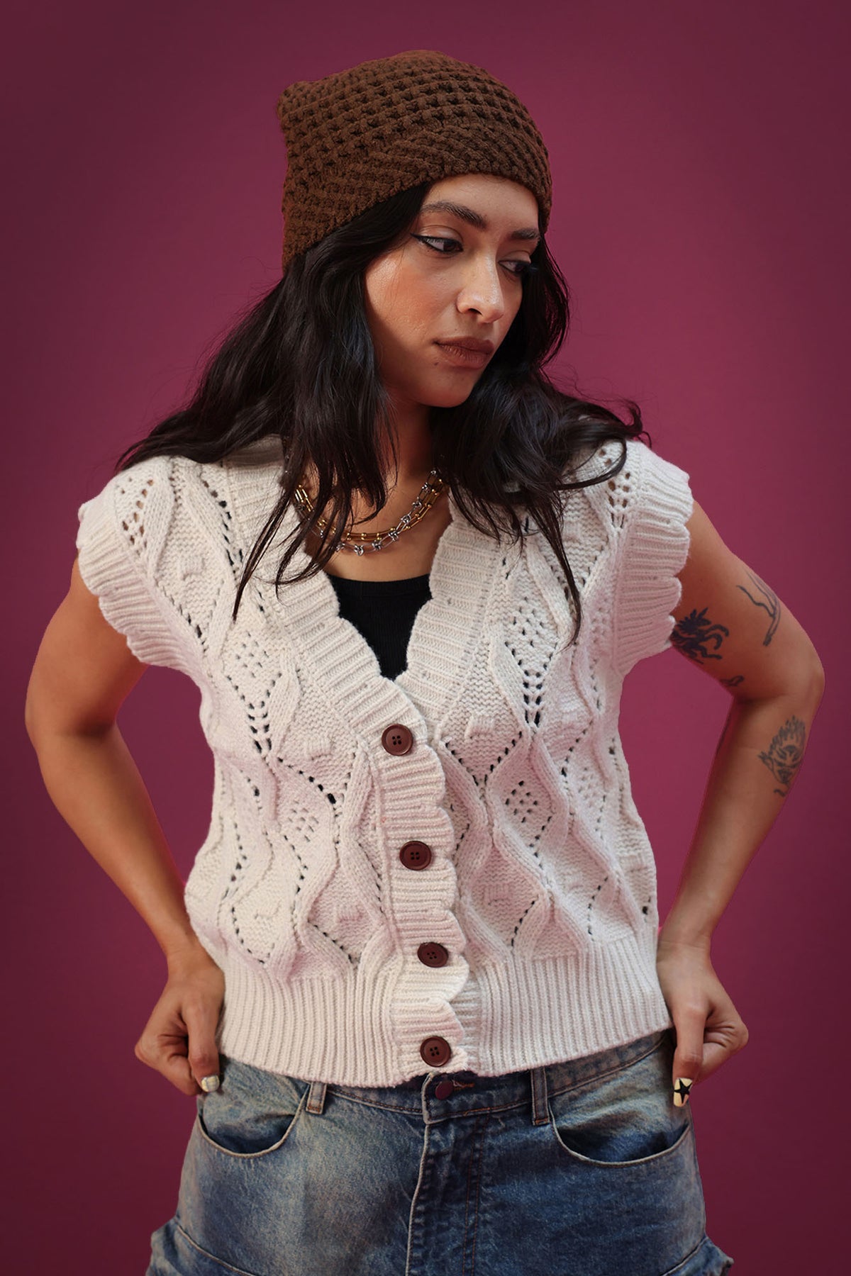 Cloud Knit Vest Sweater