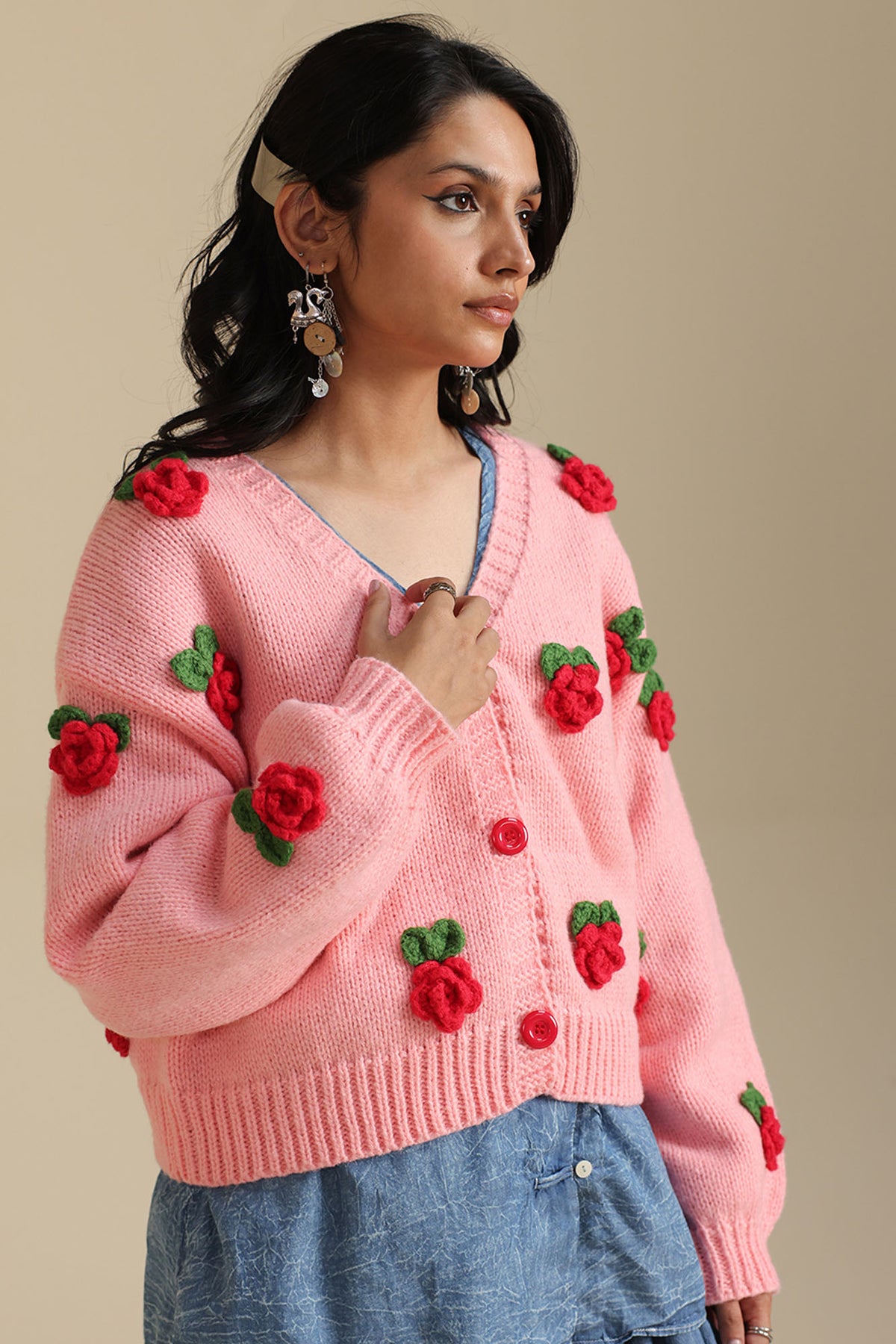 Rosebud Knit Cardigan