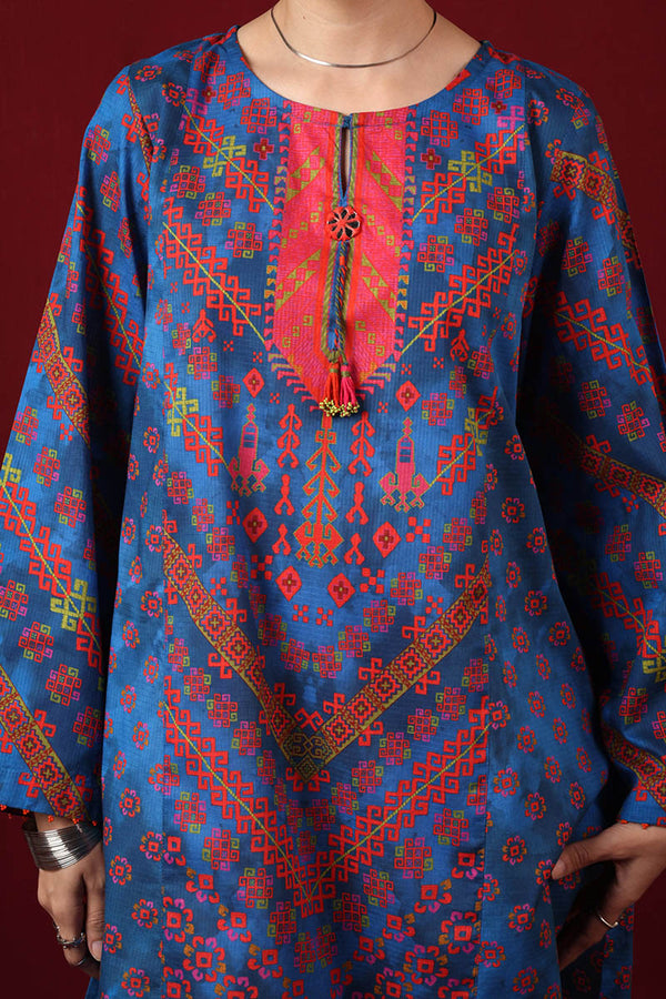 Tasseled Jigsaw Kurti