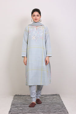 Boho Geomteric Embroidered Suit