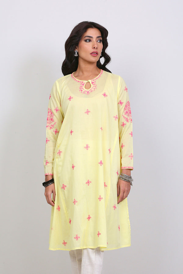 Sandooq Hand Embroidered A-Line Kurta