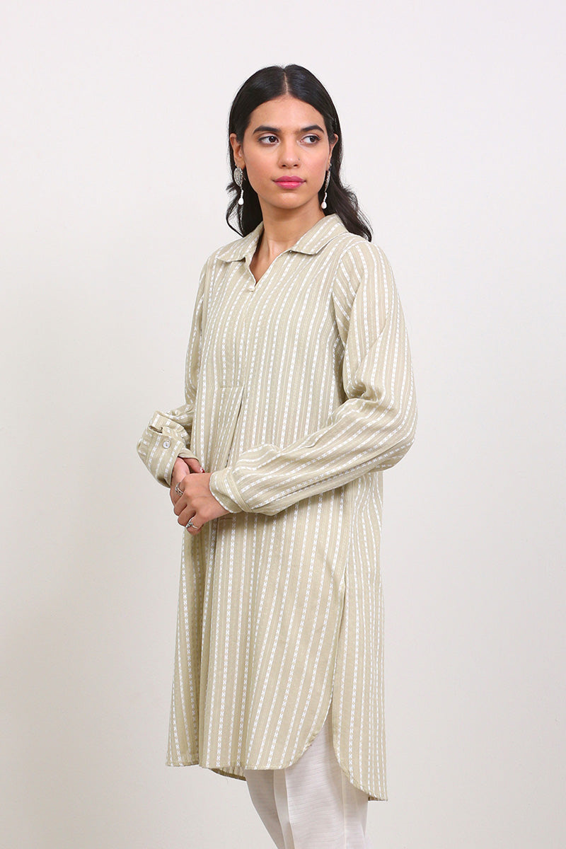 Stripe Me out collared tunic