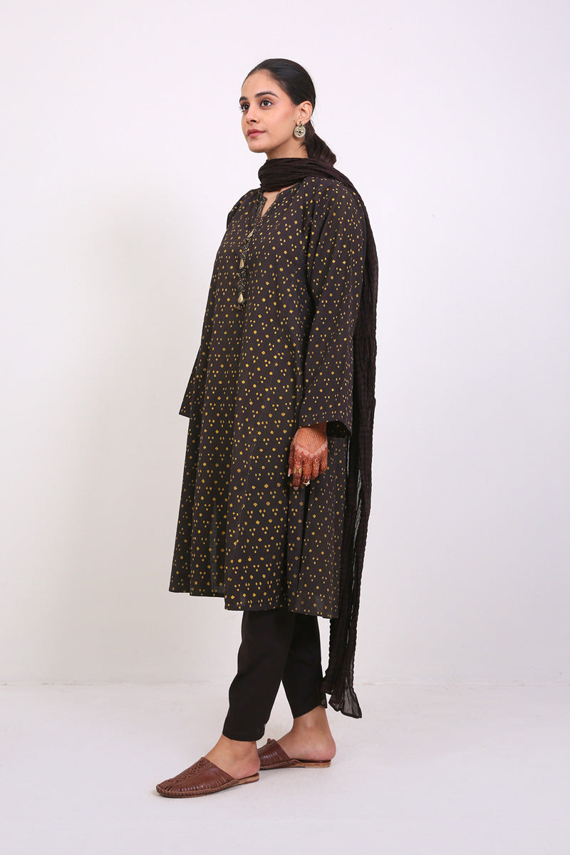 Dhari Daar Panelled Bandhani Suit GENERATION