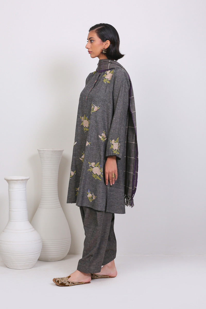 Earth Dune Embroidered Suit