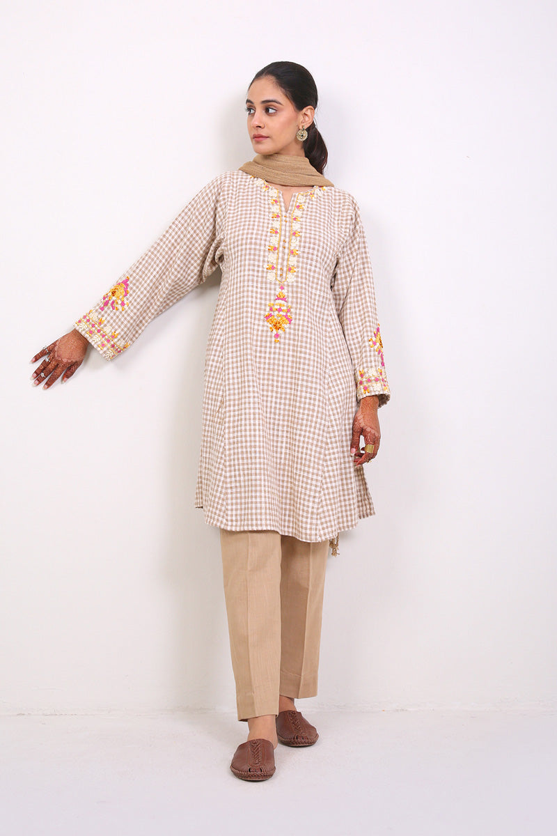 Tribal Collage Embroidered A-line Panelled Suit