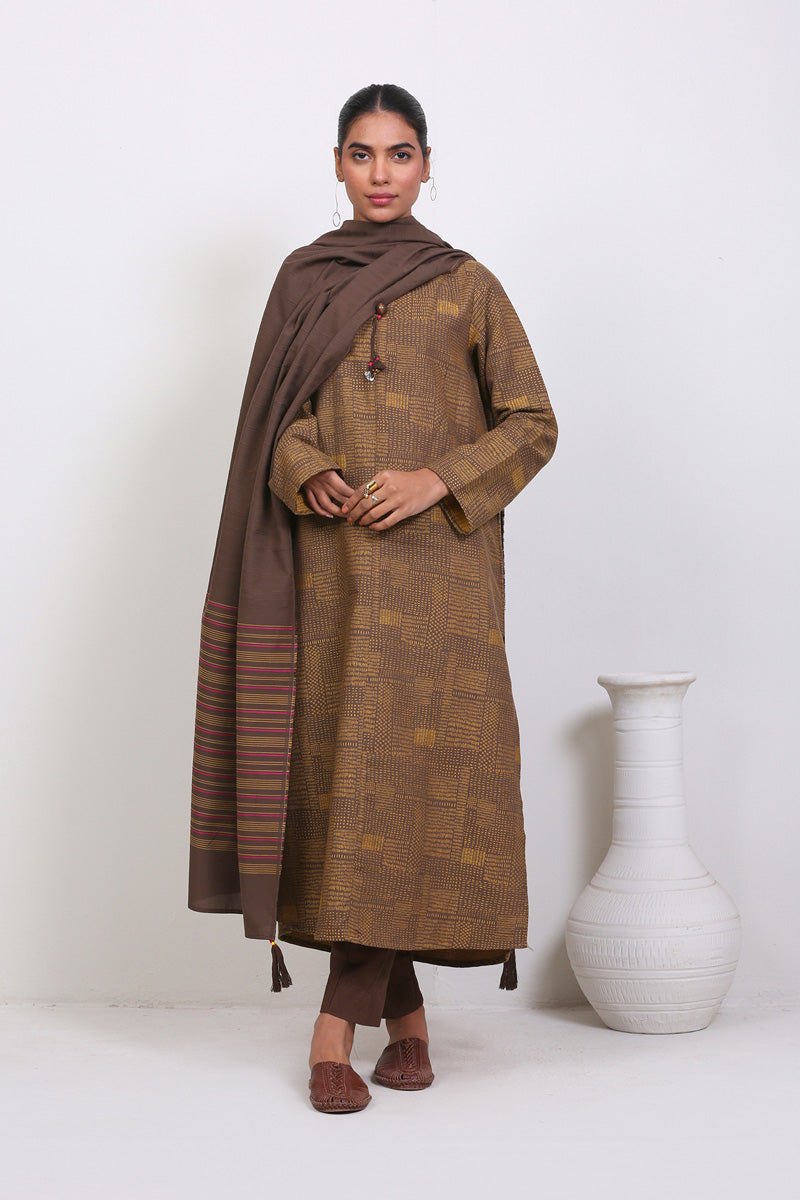 Sashiko Waves Printed Suit